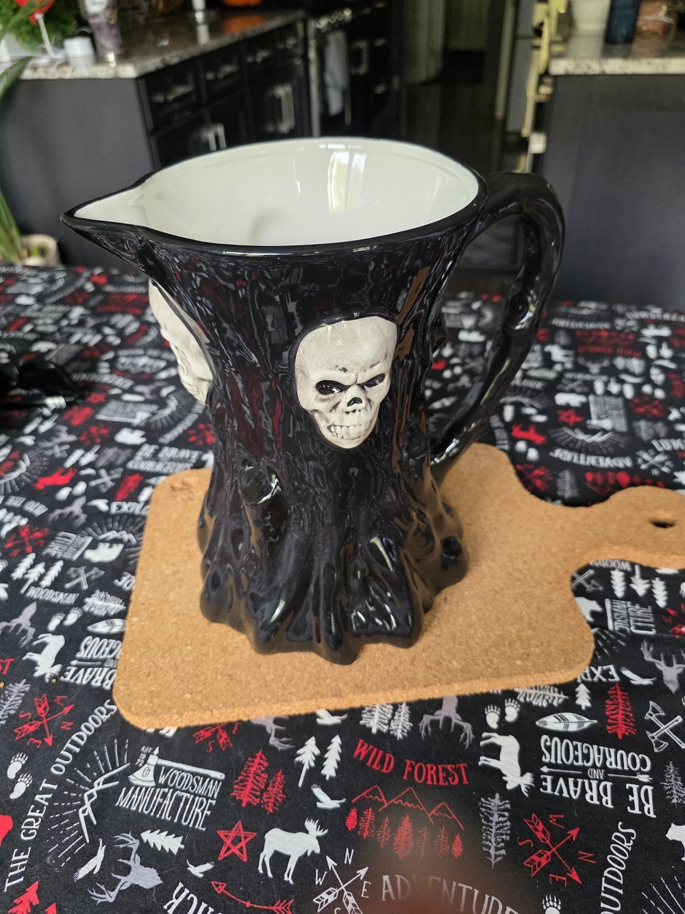 Black Skull Accent Pitcher
